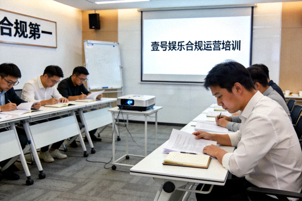 壹号娱乐员工参与合规运营培训现场 - 团队成员正在学习最新法律法规