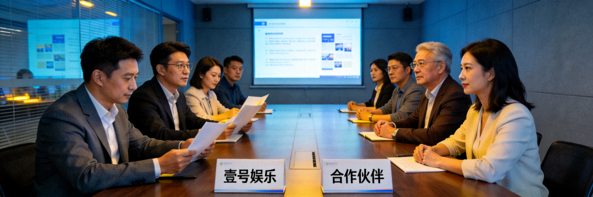 壹号娱乐专业团队协作与合作伙伴会议场景展示